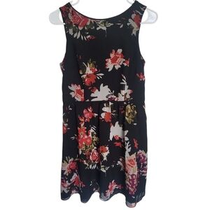 LOFT Black and Red Dress